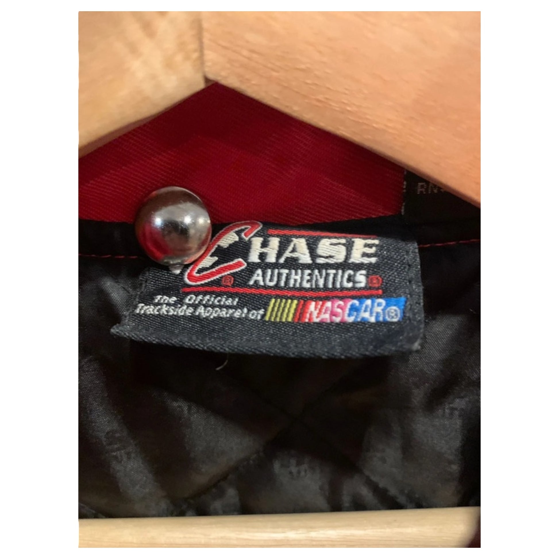 Casaco de Corrida Chase Authentics – NASCAR, Vermelho e Preto, Tamanho L - Madame Surtô Vintage Shop