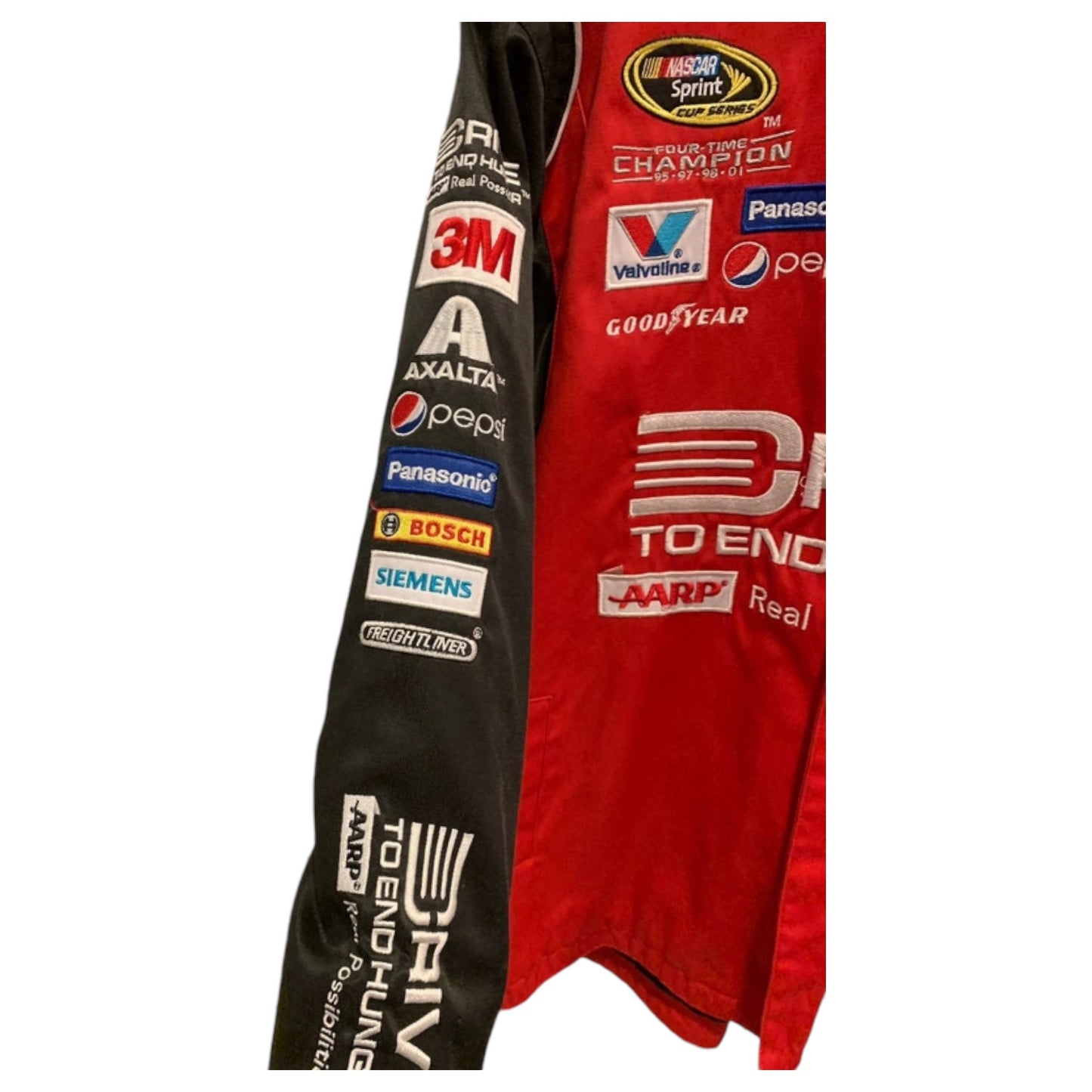 Casaco de Corrida Chase Authentics – NASCAR, Vermelho e Preto, Tamanho L - Madame Surtô Vintage Shop