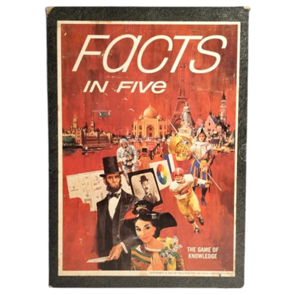 Vintage 1967 Jogo de Conhecimento - Facts in Five | Bookshelf Game Wildcard - Madame Surtô Vintage Shop