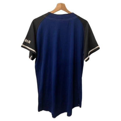 Camisa de Baseball Jersey Japonesa – Dragons, Preta, Azul e Branca, Marca Asics - Madame Surtô Vintage Shop