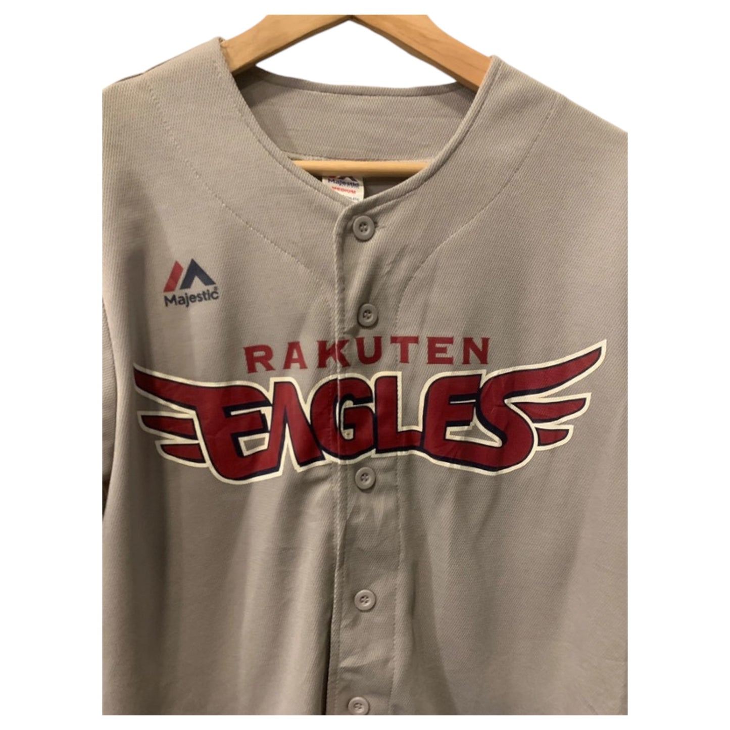 Jerseys Baseball Japonesa Rakuten Eagles Cinza Tamanho M - Beisebol do Japão - Madame Surtô Vintage Shop