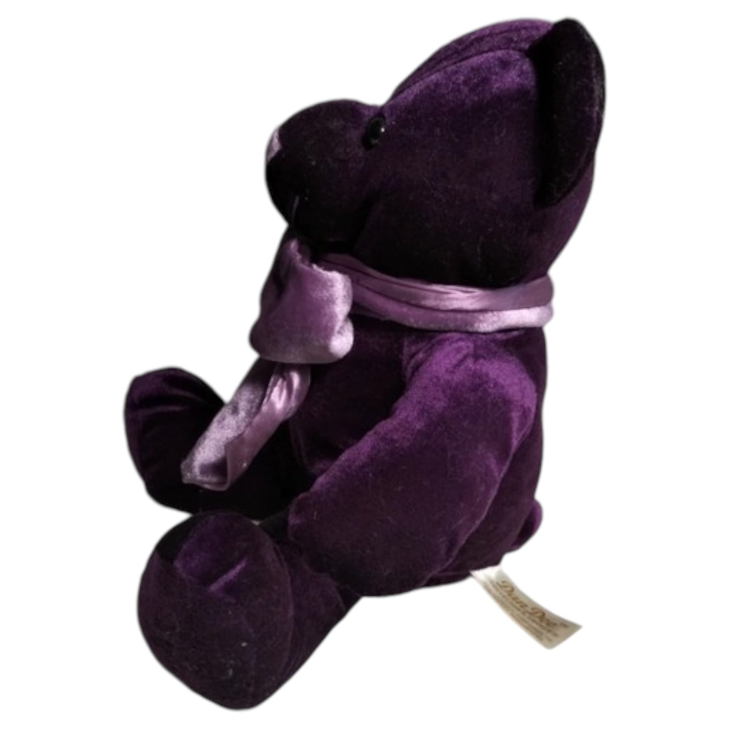 DanDee Oso de Peluche de Terciopelo Morado Violeta - 35 cm, Elección del Coleccionista, Felpa Vintage Clásica