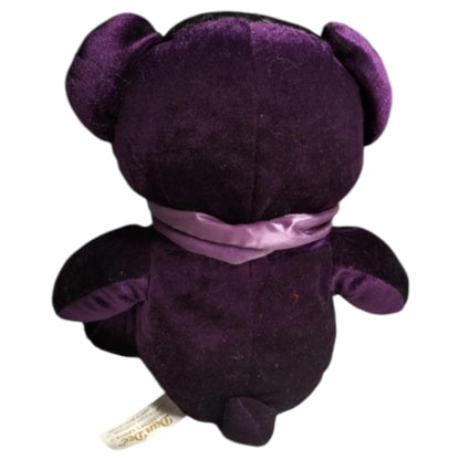 DanDee Oso de Peluche de Terciopelo Morado Violeta - 35 cm, Elección del Coleccionista, Felpa Vintage Clásica