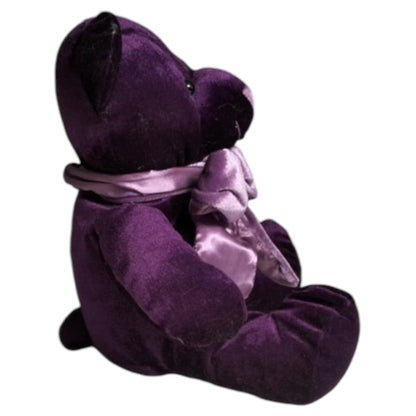 DanDee Oso de Peluche de Terciopelo Morado Violeta - 35 cm, Elección del Coleccionista, Felpa Vintage Clásica