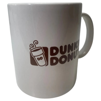 Caneca de Cerâmica Dunkin' Donuts – Vintage Branca com Letreiro Marrom