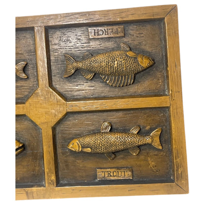 Placa de Cerâmica Figuras de Peixes - Adquirida em Venda de Garagem nos EUA