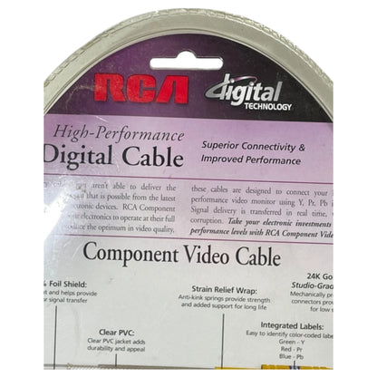 Cabo Coaxial Digital RCA DT9DC 2,74m Banhado a Ouro 24K - Vintage 2002