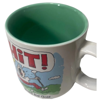 Caneca Cômica "Shit!" – Jogador de Golfe Estressado, Design de Jim Benton