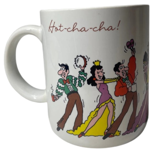 Caneca Vintage Hallmark – Feita no Japão, Dançarinos de Cha-Cha-Cha