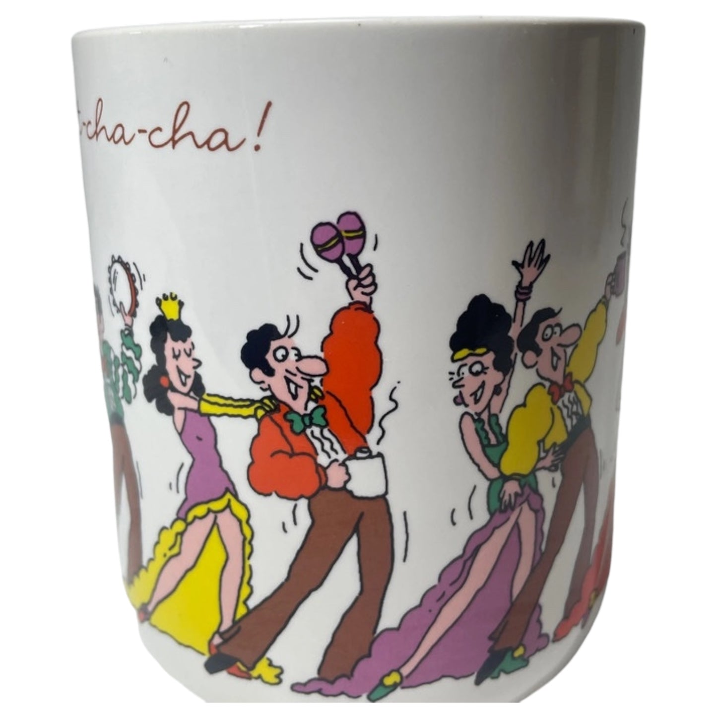 Caneca Vintage Hallmark – Feita no Japão, Dançarinos de Cha-Cha-Cha