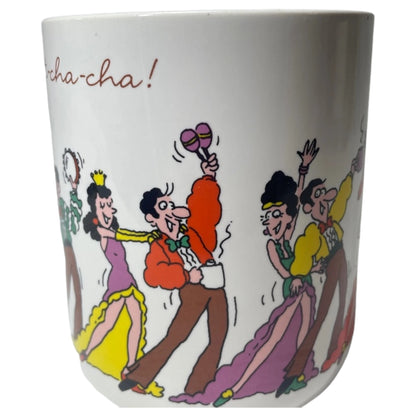 Caneca Vintage Hallmark – Feita no Japão, Dançarinos de Cha-Cha-Cha