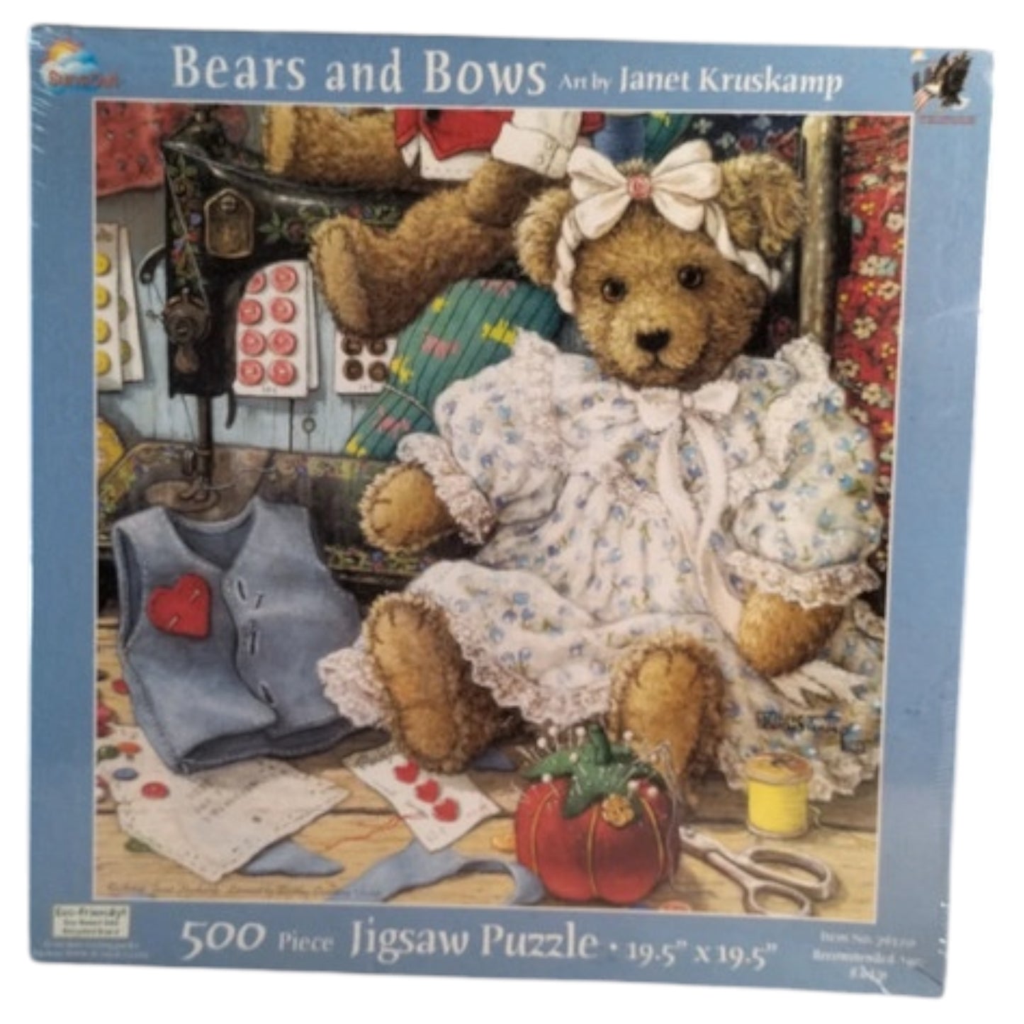 Bears and Bows 500 Piece Puzzle Janet Kruchamp - Quebra-cabeças de 500 Peças Vintage - Madame Surtô Vintage Shop