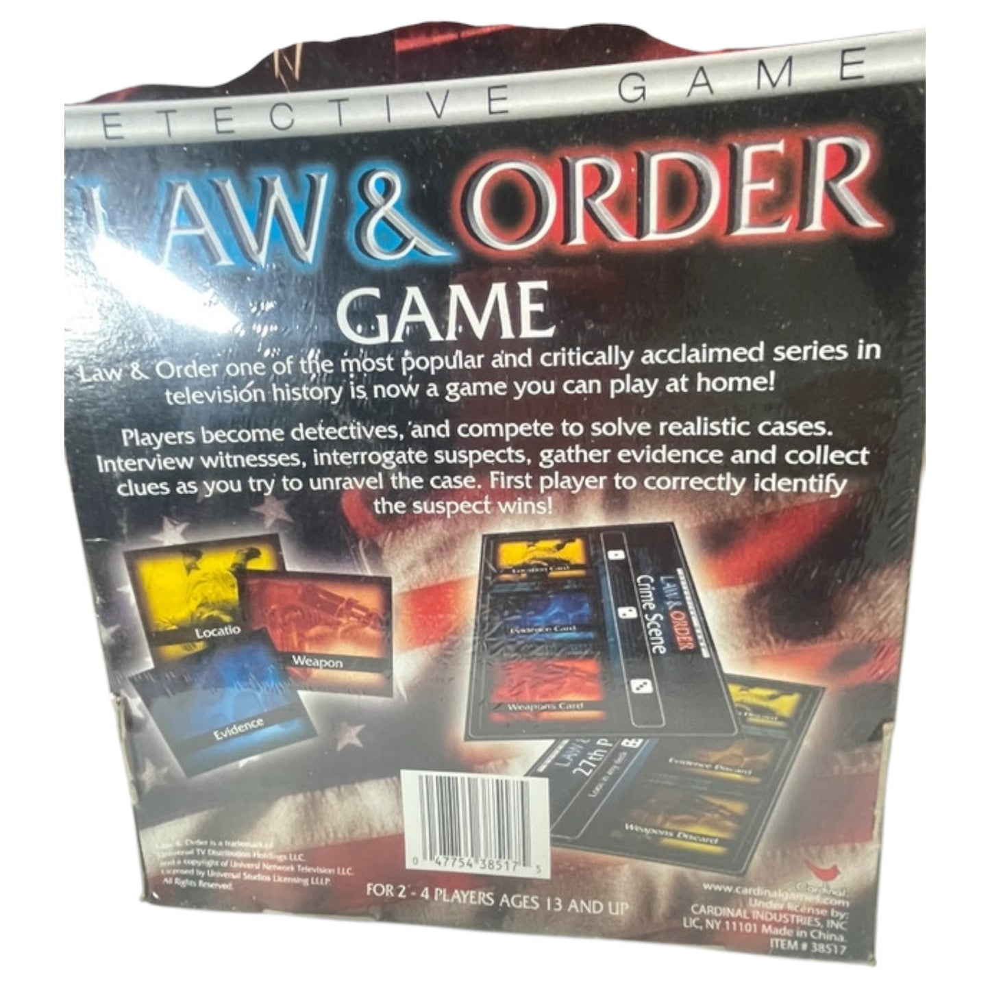 Jogo de Tabuleiro Detetive Law & Order - Cardinal Games Novo Lacrado