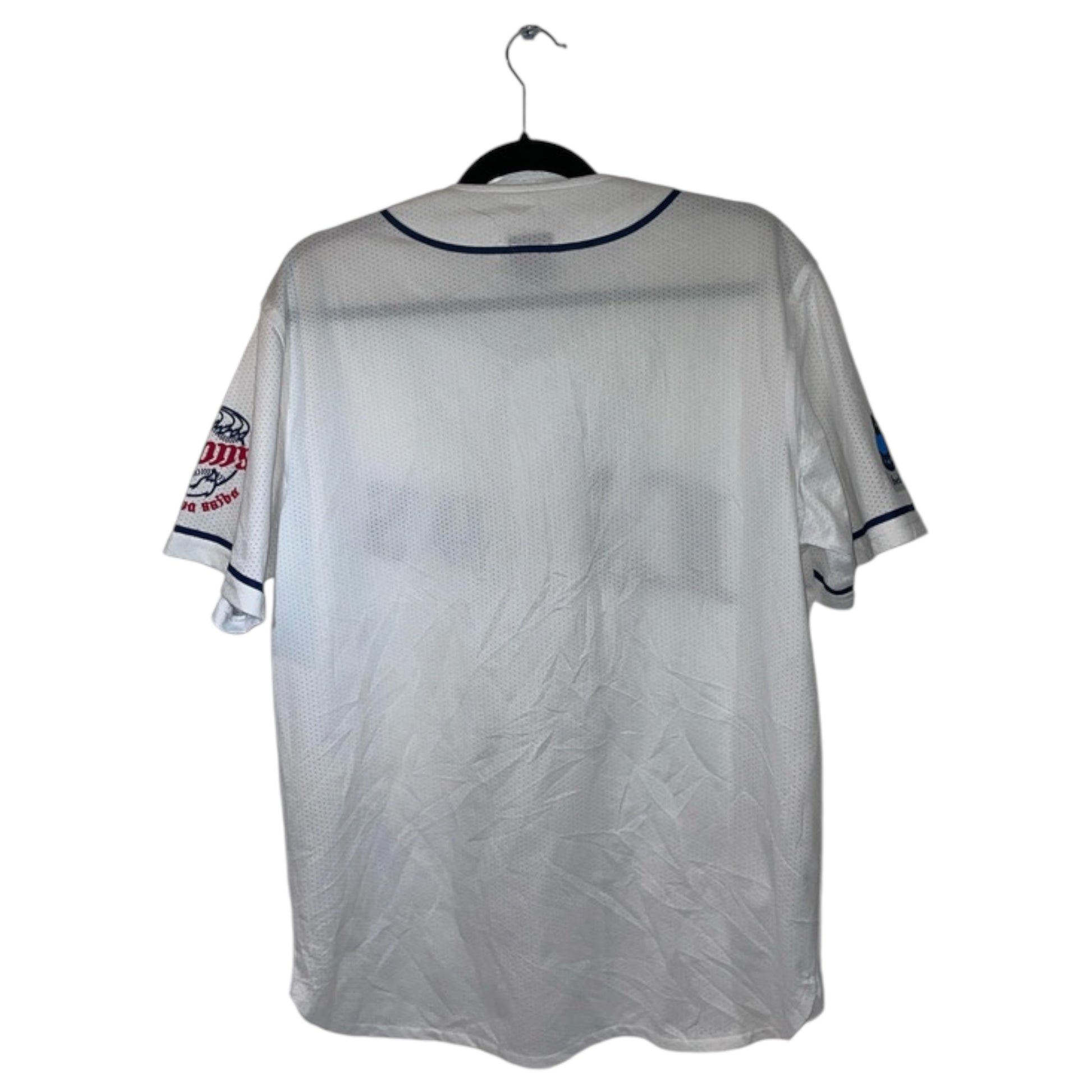 Camisa de Baseball Japonesa Jersey - Lions Saitama Seibu Branca - Madame Surtô Vintage Shop