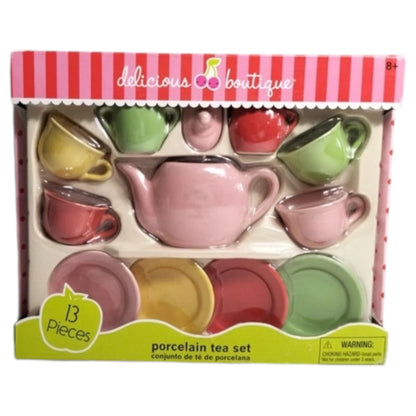 Conjunto de Chá Miniatura – Porcelana 13 Peças by Delicious Boutique – Estilo Casa de Bonecas