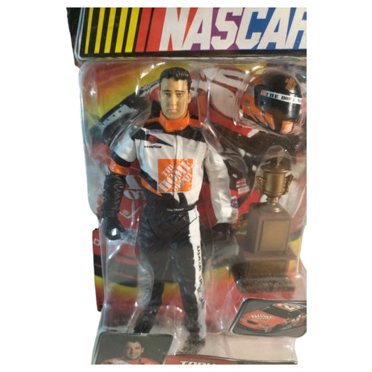 Figura Vintage Tony Stewart #20 com Troféu e Capacete - Jakks Pacific 2003