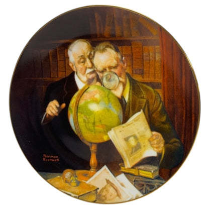 Prato Vintage Norman Rockwell Newfound Worlds - Edição Limitada Edwin M. Kowles 1989