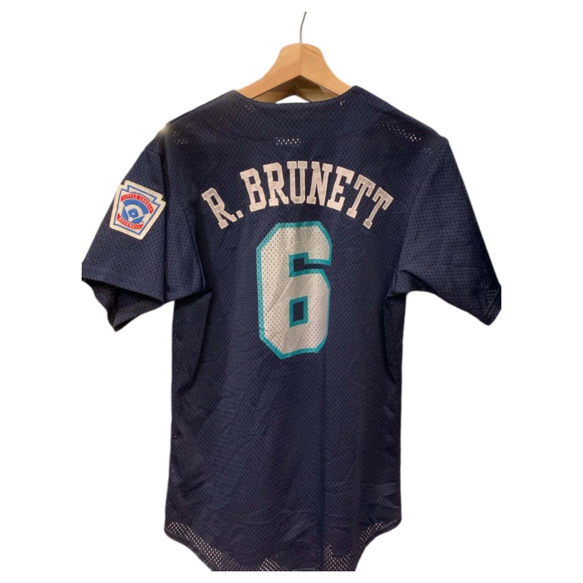 Jersey T-Shirt de Baseball Americana – Mariners de Seattle #6 R. Brunett - Madame Surtô Vintage Shop