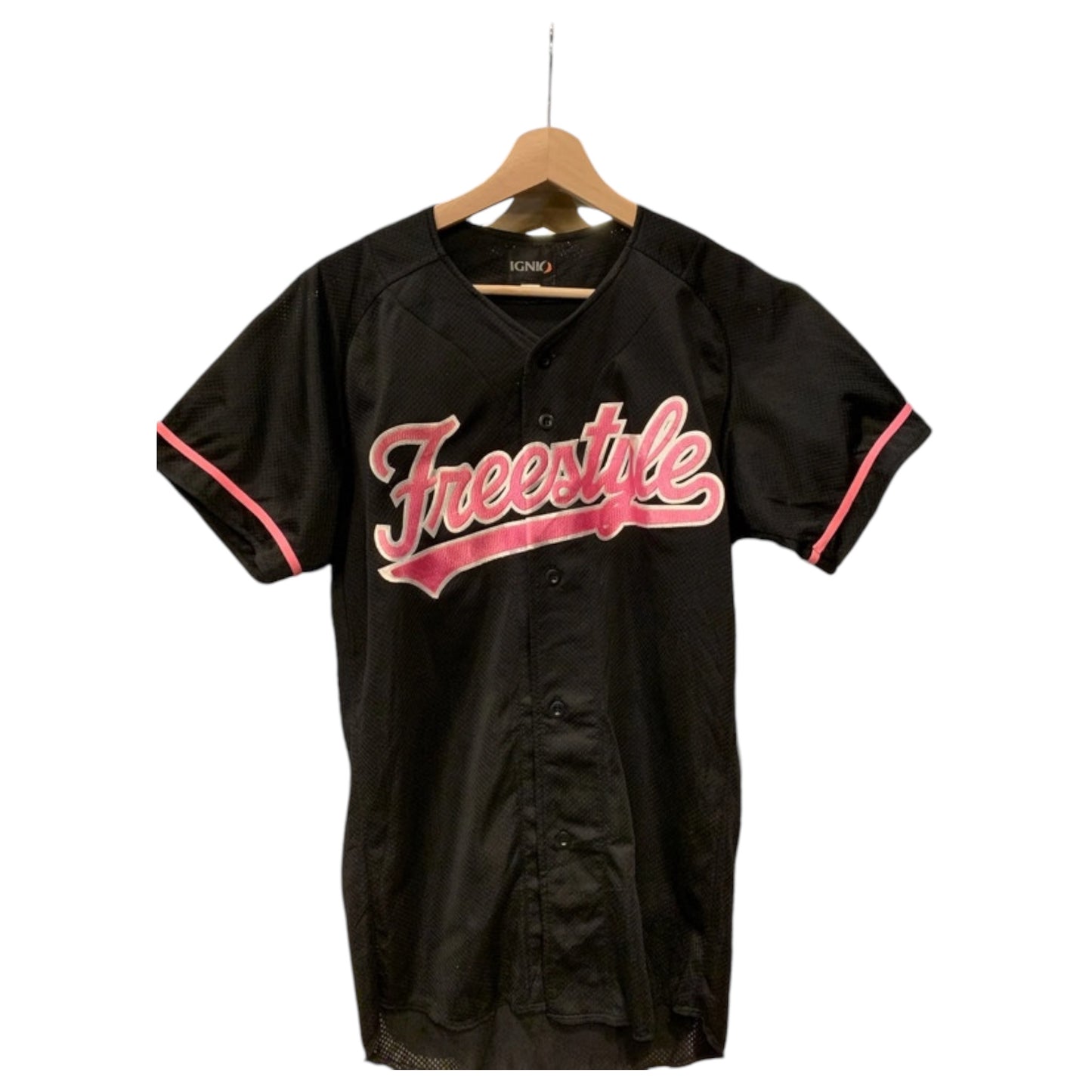 T-Shirt Jersey de Baseball Feminina Freestyle – Ignio #6 Preta - Madame Surtô Vintage Shop