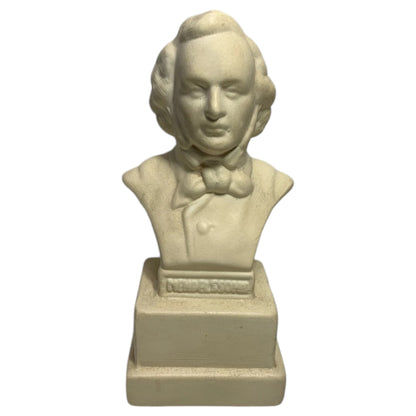 Busto de estatuilla de cerámica vintage de Felix Mendelssohn compositor de música clásica - Alemania