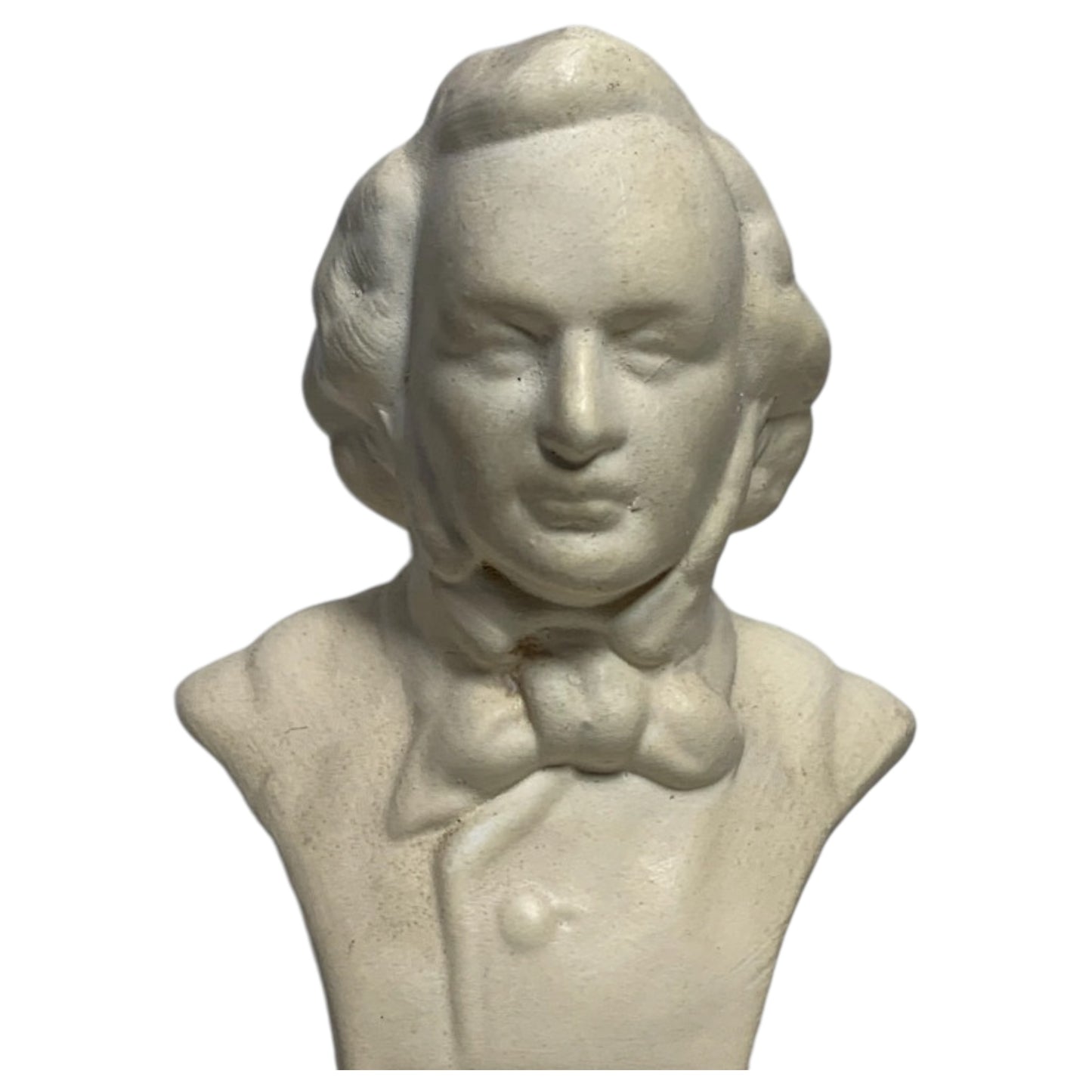 Busto de estatuilla de cerámica vintage de Felix Mendelssohn compositor de música clásica - Alemania