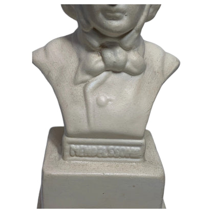 Busto de estatuilla de cerámica vintage de Felix Mendelssohn compositor de música clásica - Alemania