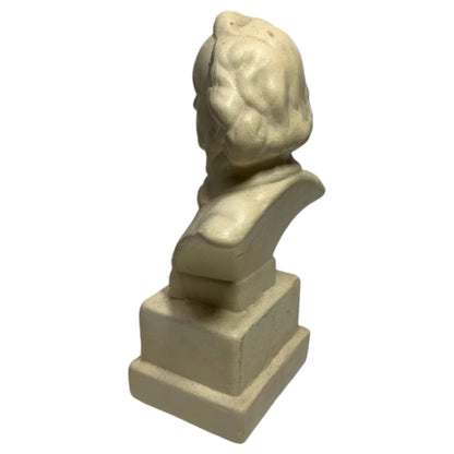 Busto de estatuilla de cerámica vintage de Felix Mendelssohn compositor de música clásica - Alemania