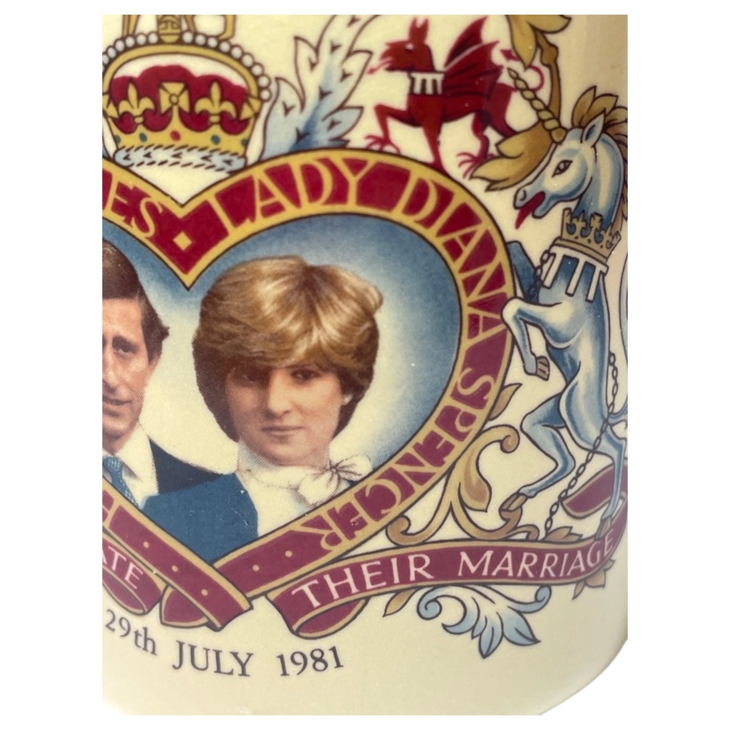 Caneca Comemorativa de Casamento 1981 – Príncipe Charles e Princesa Diana