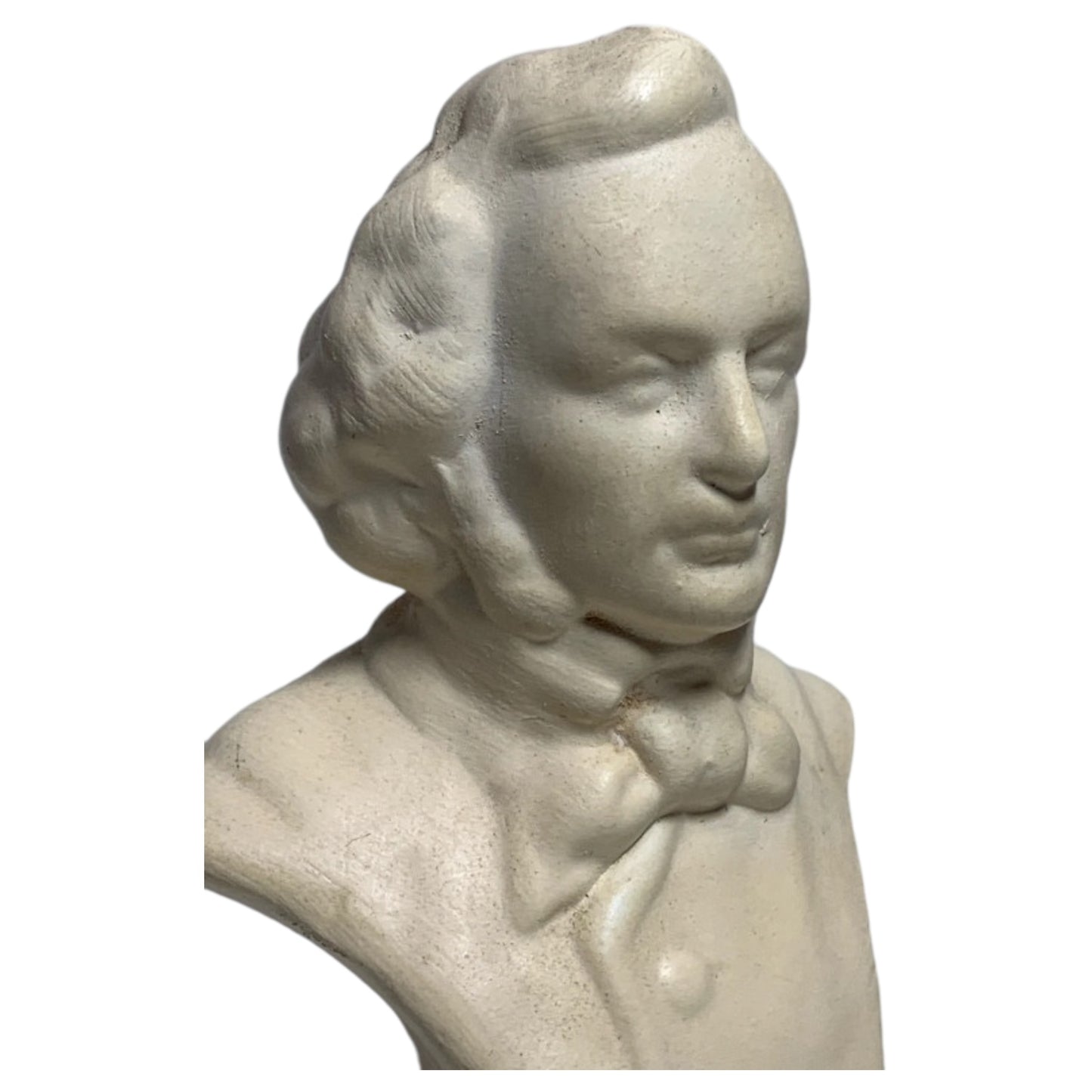 Busto de estatuilla de cerámica vintage de Felix Mendelssohn compositor de música clásica - Alemania