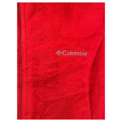 Colete de Inverno Columbia – Vermelho Vibrante, Tamanho M, Gola Alta, Impermeável e Quente - Madame Surtô Vintage Shop