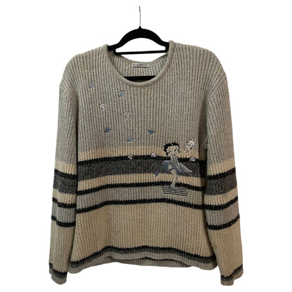 Sweater Vintage Betty Boop - Cinza e Preto, Avenue of the Stars, Décadas de 80 / 90 - Madame Surtô Vintage Shop