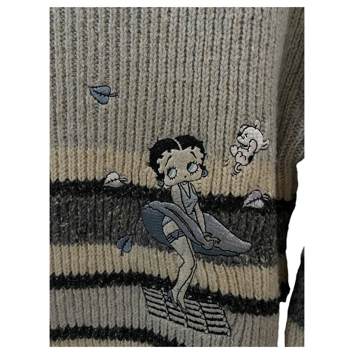 Sweater Vintage Betty Boop - Cinza e Preto, Avenue of the Stars, Décadas de 80 / 90 - Madame Surtô Vintage Shop