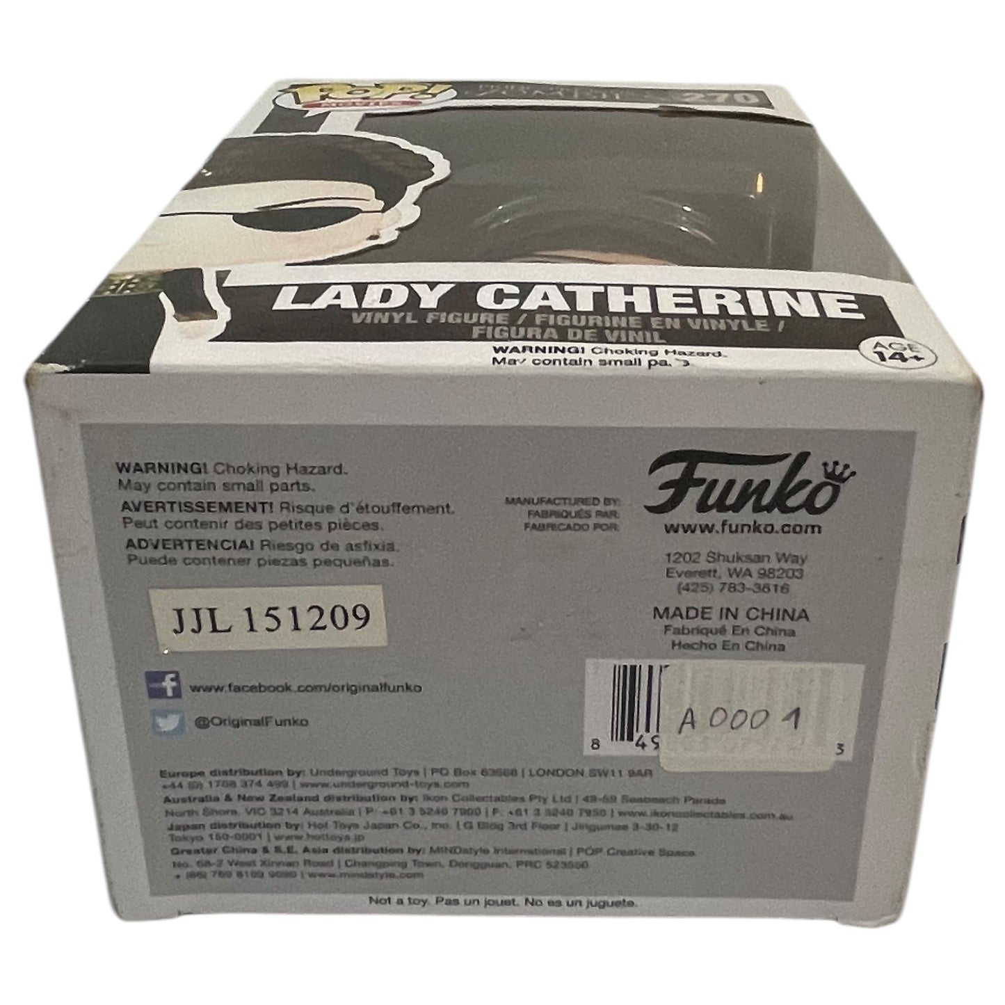 Poupée Funko POP Lady Catherine - Orgueil et Préjugés et Zombies | Édition limitée - Neuf avec boîte horodatée