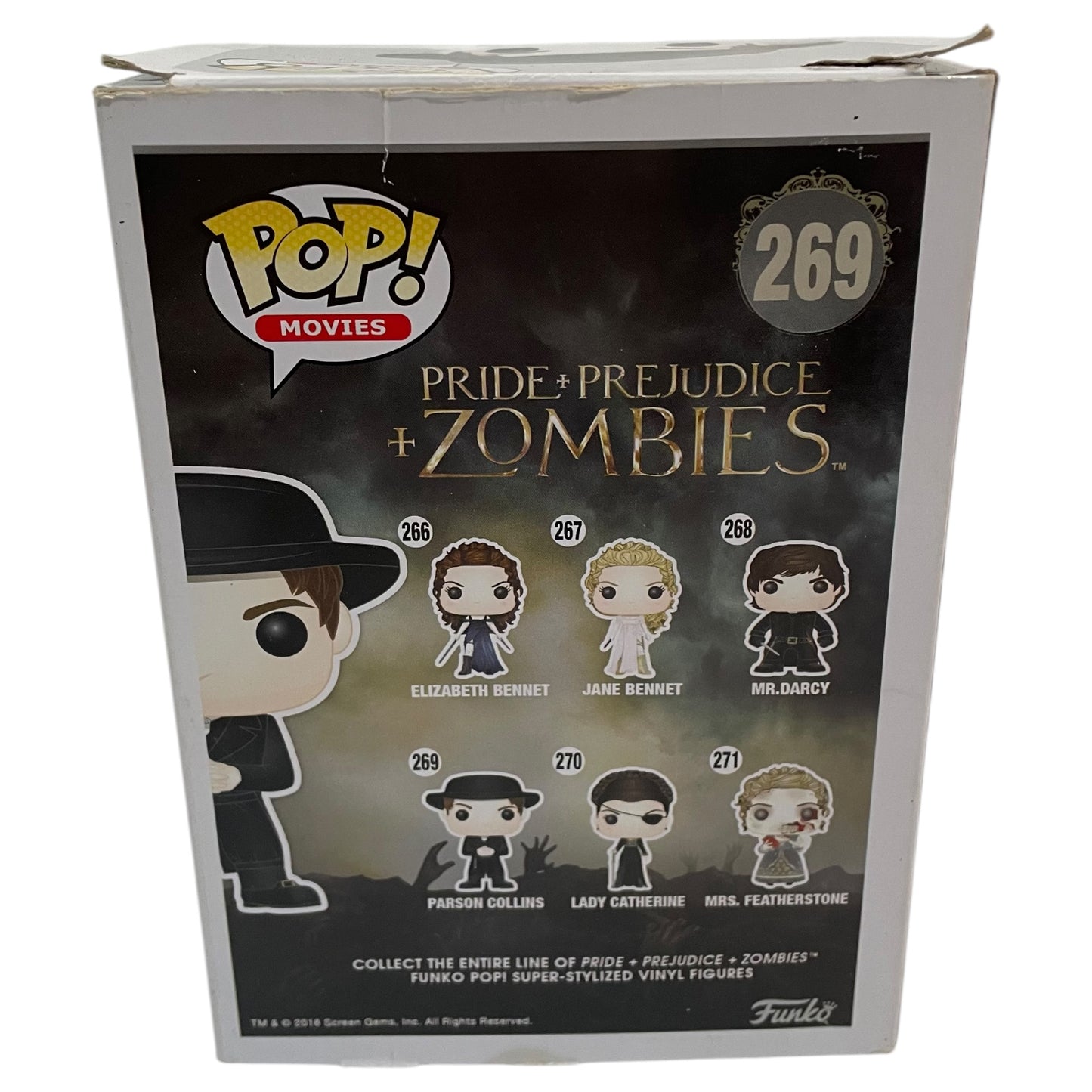 Figurine Funko POP! Orgueil, préjugés, zombies Parson Collins #269 | Poupée de collection