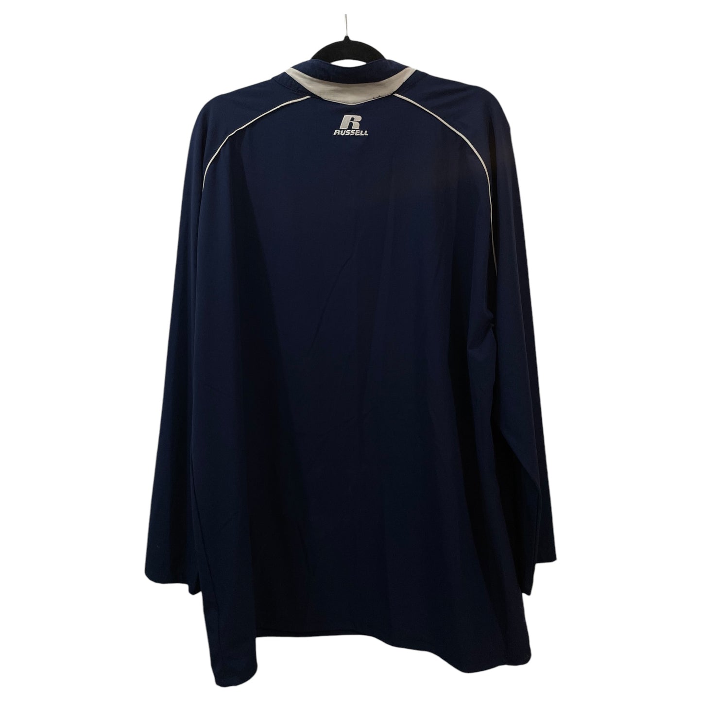 Casaco Esportivo Russell Athletic Team Vintage – Tamanho L, Azul Marinho, Tecnologia Dri-Power - Madame Surtô Vintage Shop