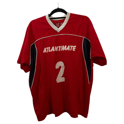 Camisetas de Futebol Atlantimate #2 e #7 (Vermelha e Branca) Anos 2000 Y2K - Madame Surtô Vintage Shop