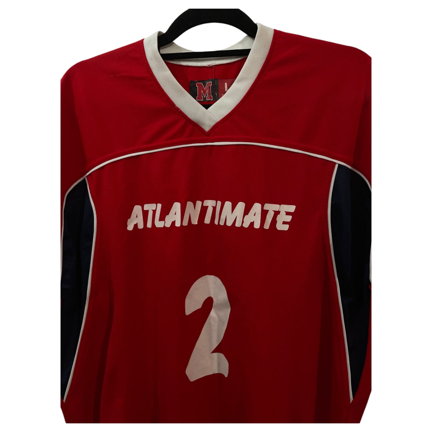 Camisetas de Futebol Atlantimate #2 e #7 (Vermelha e Branca) Anos 2000 Y2K - Madame Surtô Vintage Shop