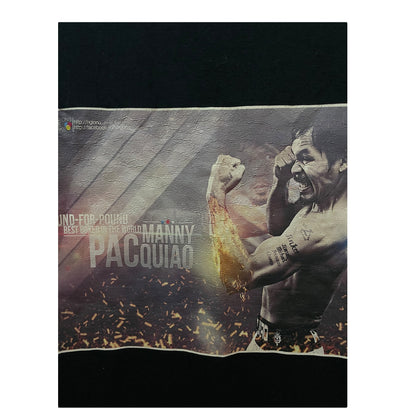 Camiseta Preta "Best Boxer in the World" - Manny Pacquiao (Yalex Gold, Tamanho XL) - Madame Surtô Vintage Shop