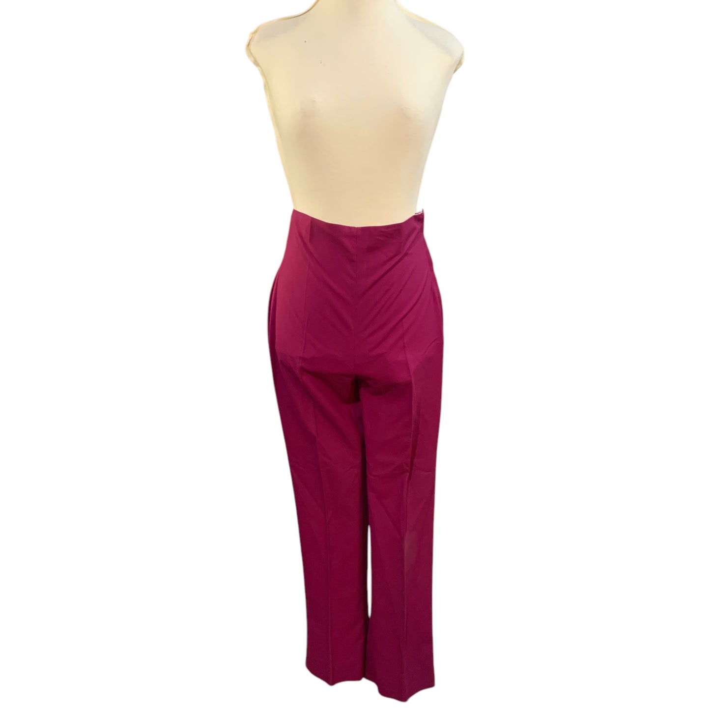 Pantalon taille haute violet à pattes d'éléphant des années 1970 – Élégance sur mesure vintage 