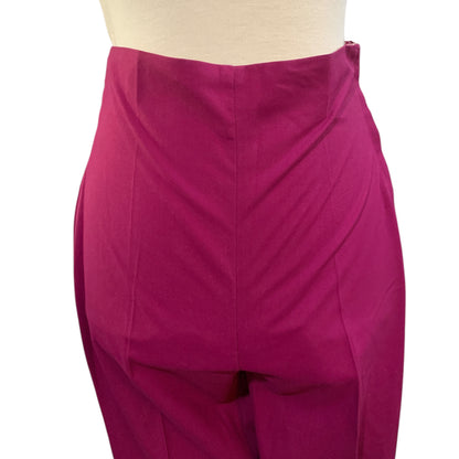 Pantalon taille haute violet à pattes d'éléphant des années 1970 – Élégance sur mesure vintage 