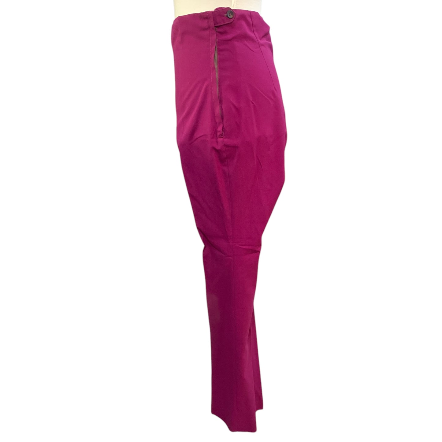 Pantalon taille haute violet à pattes d'éléphant des années 1970 – Élégance sur mesure vintage 