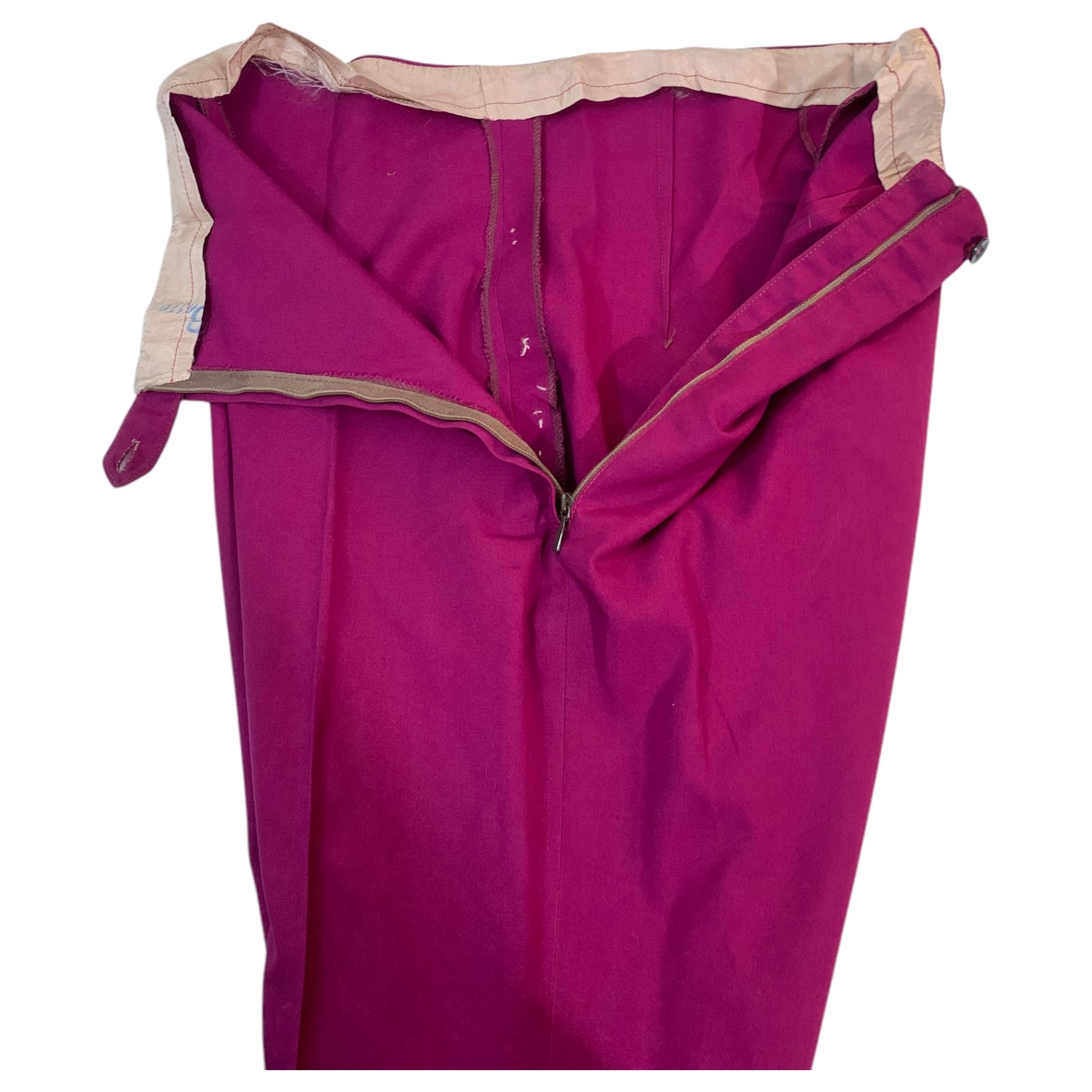 Pantalon taille haute violet à pattes d'éléphant des années 1970 – Élégance sur mesure vintage 