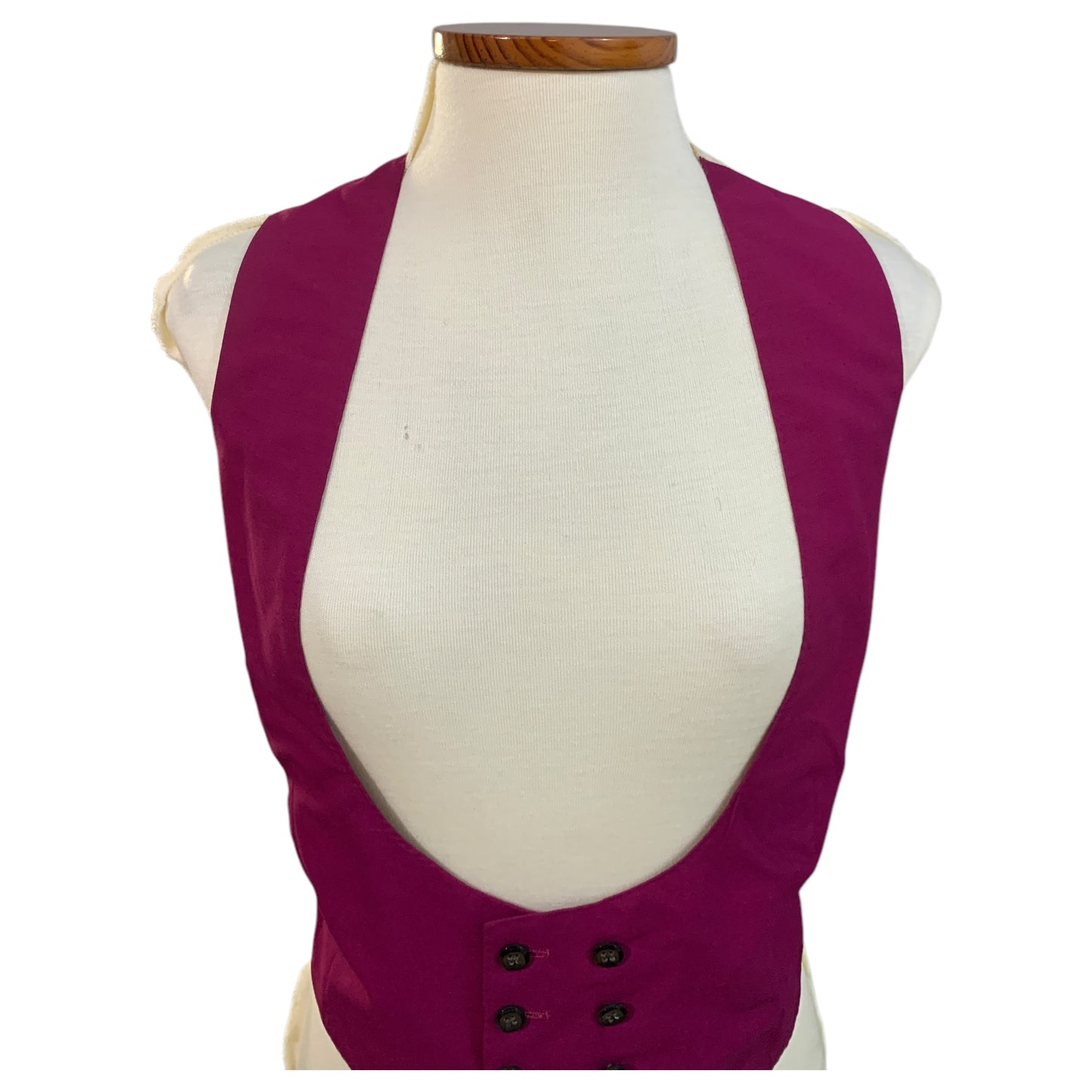 Gilet vintage violet à col licou des années 1980 – Couture d'inspiration victorienne