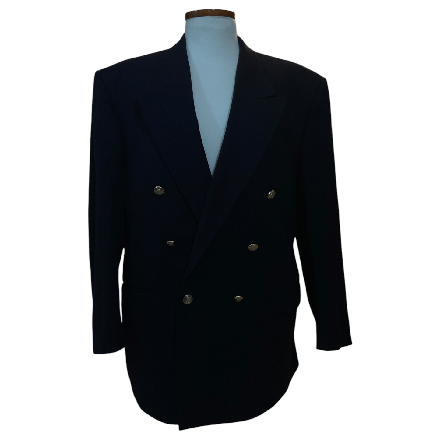 Blazer Clássico Vintage Inglês - Azul Marinho Anos 80 Lã Virgem - Madame Surtô Vintage Shop