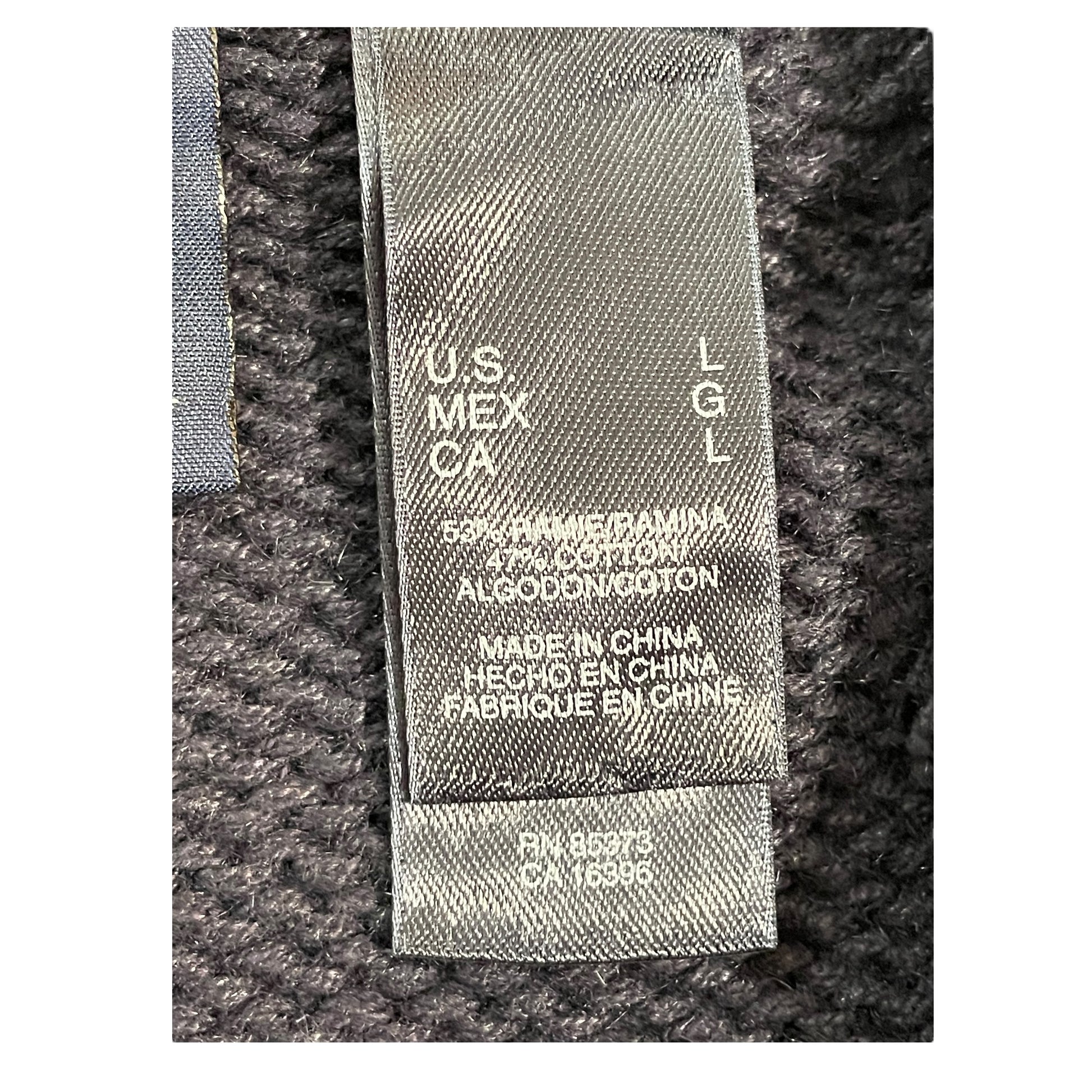 Casaco de Crochê Náutico Crazy Horse Liz Claiborne - Tamanho M, Anos 90, Estilo Marítimo - Madame Surtô Vintage Shop