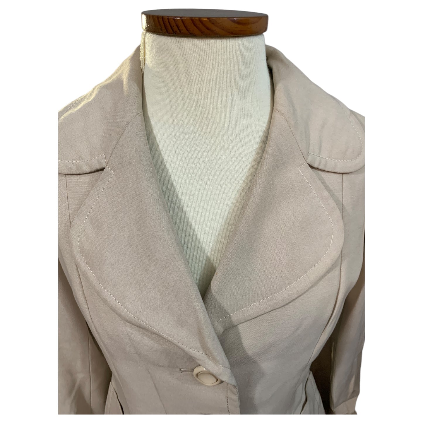 Ensemble beige vintage style années 60 – Blazer et jupe évasée – Tailoring