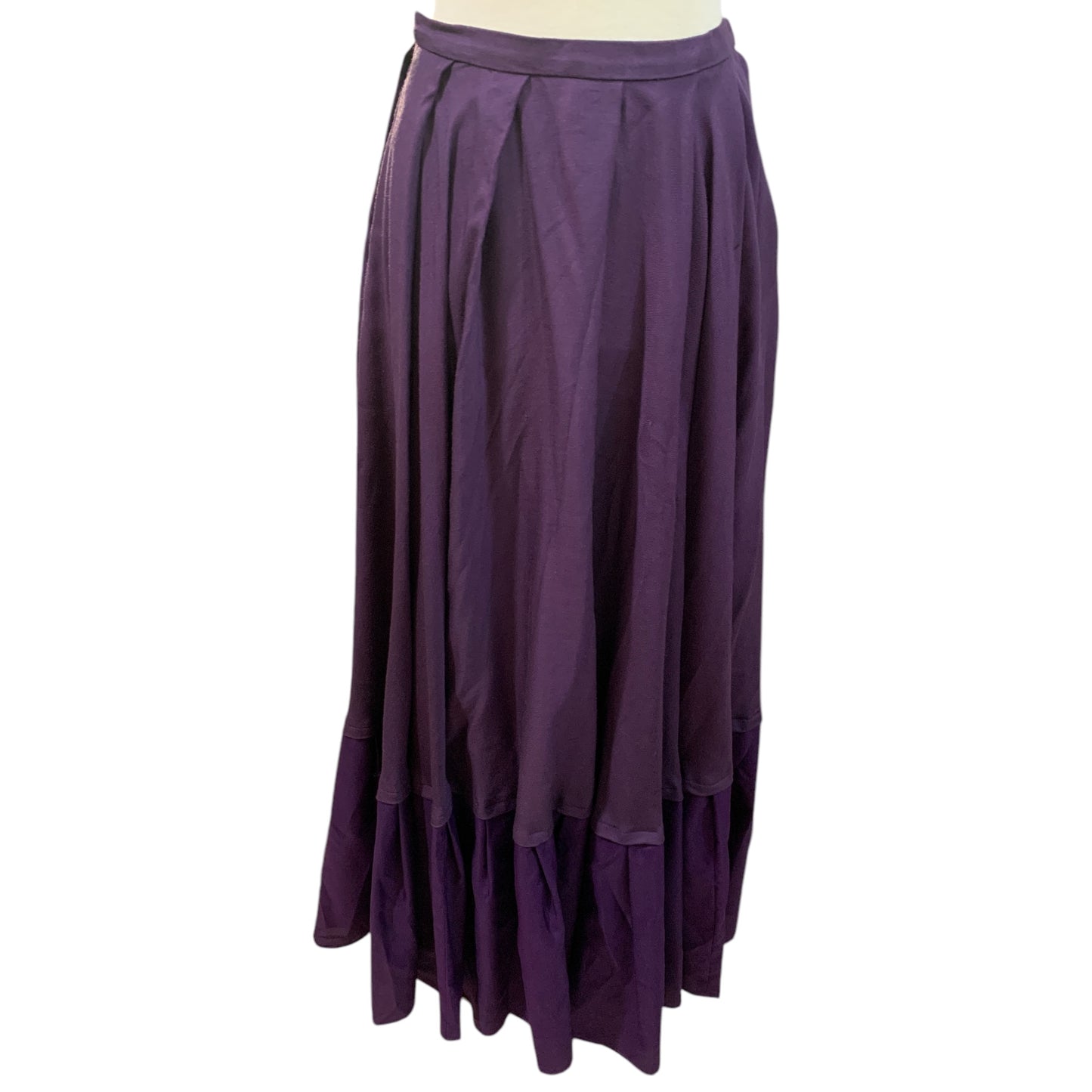 Ensemble victorien vintage – chemise et jupe longue – violet et noir – fait main