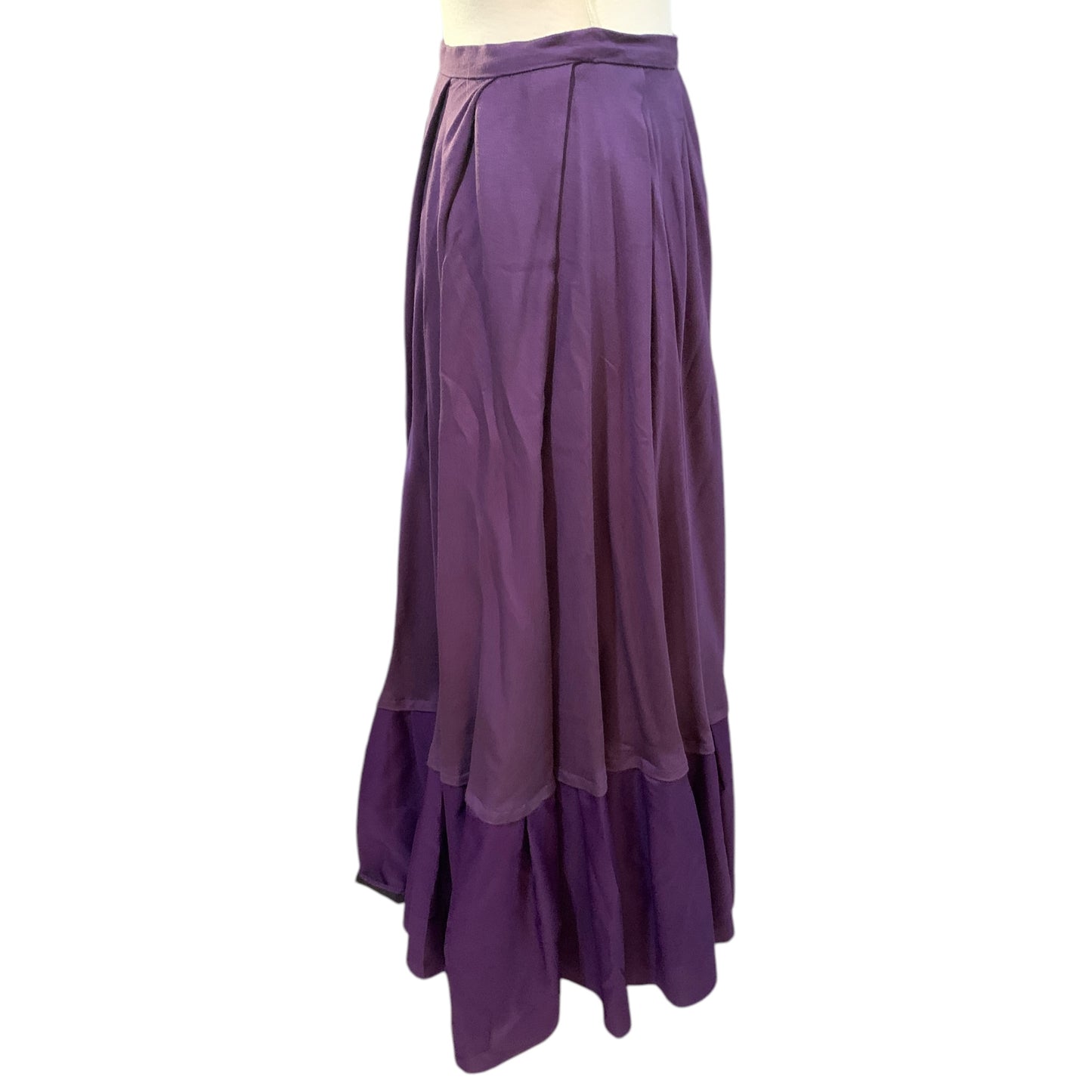 Ensemble victorien vintage – chemise et jupe longue – violet et noir – fait main