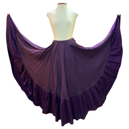 Ensemble victorien vintage – chemise et jupe longue – violet et noir – fait main