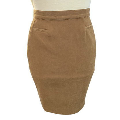 Jupe crayon taille haute beige caramel – La Redoute, taille S